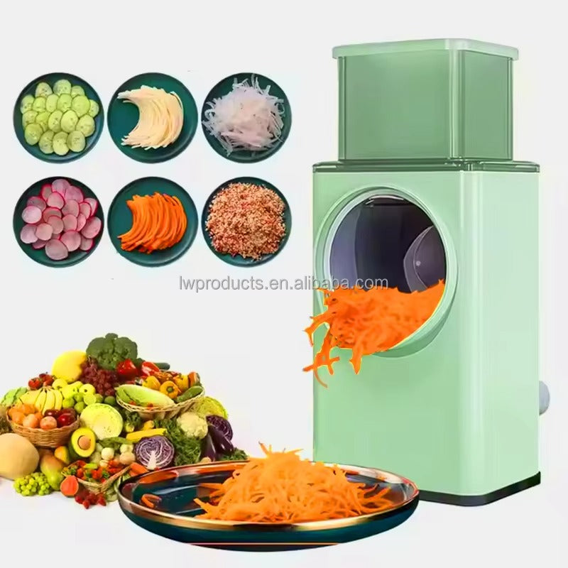 Coupe-Légumes Rotatif 3-en-1 – Sans Électricité & Ultra Pratique